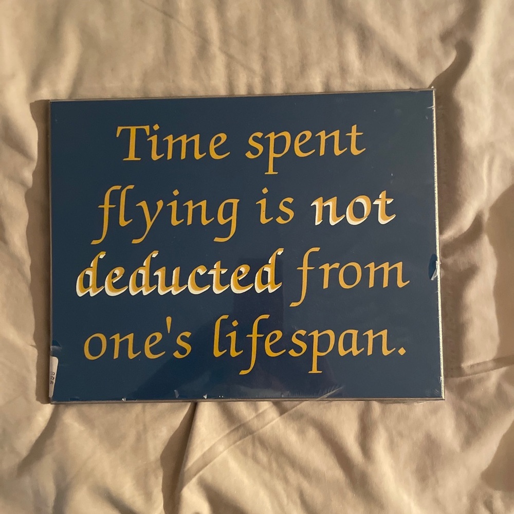 Aviation plaque humorous pilot man cave wall decor 9 by 12 new in wrap